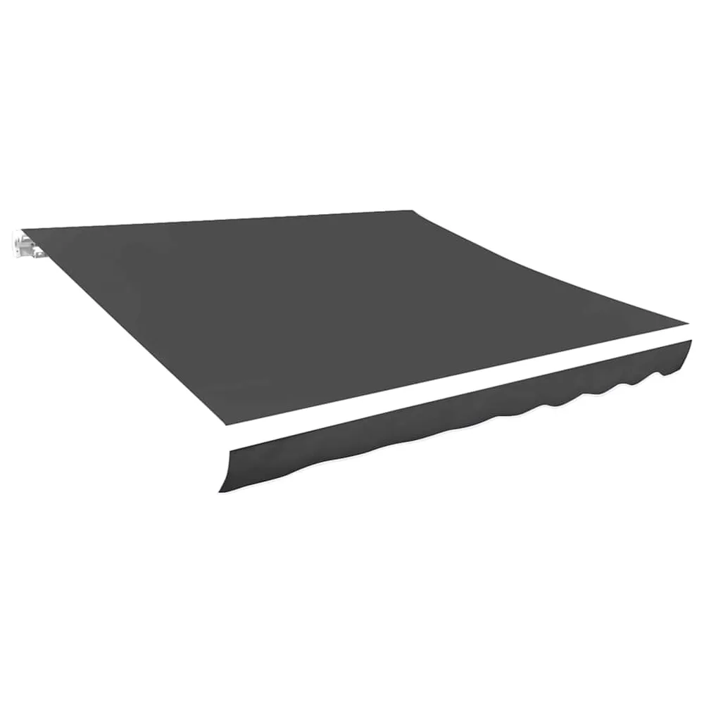 vidaXL Tissu de remplacement pour auvent gris 450x300 cm polyester